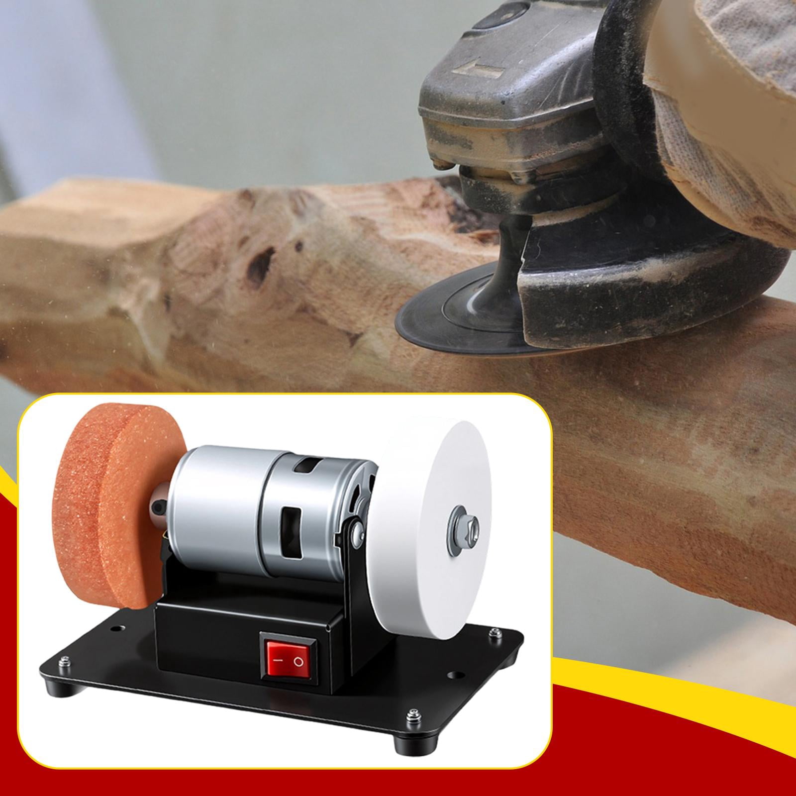 Miulika Mini Bench Grind Professional Electric Sharpener Benchtop Sander Multifunction Grinding Machine Metal Body Suitable for Desktop Work Crafting