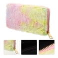 thumbnail image 3 of EeaseCA 1Pc Creative Wallet Comfortable Plush Wallet Women Purse Zippered Handbag, 3 of 8