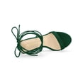 thumbnail image 4 of BLISSFUL STEP Women's Sandals Stiletto Heels Platform Heels Lace up Sandals Emerald Green 9, 4 of 7