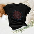 thumbnail image 2 of KALE 4th of July Short Sleeve Shirts for Women American Flag Patriotic 2D Independence Day Print Casual Sports T Shirt Y2K Clothes Black XXL, 2 of 7