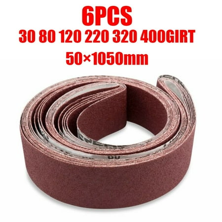 

BCLONG 2 X 42 FLEXIBLE MULTIPURPOSE SANDING BELTS 6 Pack ASSORTMENT