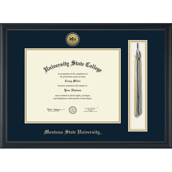 Montana State University Bozeman Tassel Diploma Frame, Document Size 11" x 8.5"