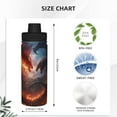 thumbnail image 3 of Yiaed Fire Sky Dragon Print Sports Insulated Kettle Bottle Reusable Stainless Steel Insulated Cup, Outdoor Portable Casual Stainless Steel Insulation Cup, 3 of 7