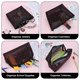 thumbnail image 5 of Bolsa de maquillaje de tocador de 6 piezas de malla con cremallera para viajes de vacaciones para mujeres y niñas, 5 of 9