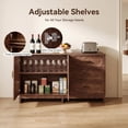 thumbnail image 5 of 59" Mid Century Modern Buffet Cabinet with Storage, Walnut Sideboard Credenza with 3 Drawers and Adjustable Shelf for Dining Room, 5 of 9
