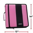 thumbnail image 2 of Case-it Classic Zipper Binder, 2" O-Ring with mesh pockets and shoulder strap and handle, 350 Page Capacity, D-251 Light Pink, 2 of 10