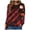 Brick Red, variant on Duqingm Halloween Shirts for Women 2026 Novelty Funny Print Gothic Tshirts Long Sleeve Crewneck Tops,L