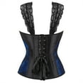 thumbnail image 3 of Grebrafan Corset à Bretelles pour Femmes Cosplay Steampunk Bustier Haut Bleu 4TG, 3 of 5