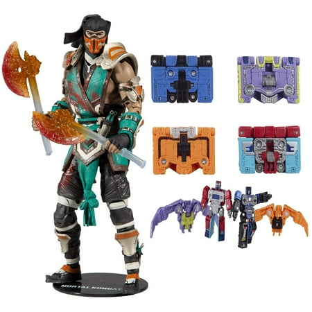 Toys Mortal Kombat Sub Zero Bloody Frozen Over Skin 7 Action Figure + Transformers Micromaster WFC-GS10 1.5-inch Soundwave Spy Patrol 3rd Unit 4-Pack, Pack of 2