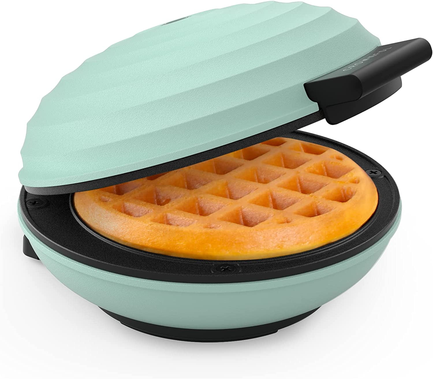 CROWNFUL Mini Waffle Maker Machine, 4 Inches Portable Small Compact