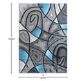 thumbnail image 5 of BizChair Modern Contemporary Area Rug, Blue Grey Black (5 Feet X 7 Feet), 5 of 7
