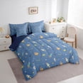 thumbnail image 3 of Homewish Cartoon Outer Space Bedding Comforter Set 7pcs, Astronaut Rocket Planet Queen Bedding Sets, Teens Kids Boys Girls Reversible Queen Sheet Sets, Luxury Bedroom Decor, 3 of 7