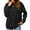 Black, variant on Weardear Women's Textured Crewneck Sweatshirts Solid Color Long Sleeve Casual Tops Tunic Pullover Sweatshirt for Women