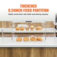 thumbnail image 5 of Pastry Display Case, 2-Tier Commercial Countertop Bakery Display Case, Acrylic Display Box with Rear Door Access & Removable Shelves, Keep Fresh, 5 of 9