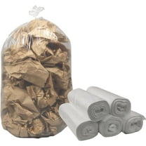 FSE 55 Gallon Trash Can Liners, Clear Trash Bags Heavy Duty, 1 Mil, 250 Count