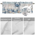 thumbnail image 5 of Curtain Valance for Windows, Retro Blue Crab Starfish Flowers Coral Kitchen Valances Rod Pocket Short Curtains, Ocean Seashell Window Valance for Bedroom Bathroom Living room 42x12in, 5 of 9