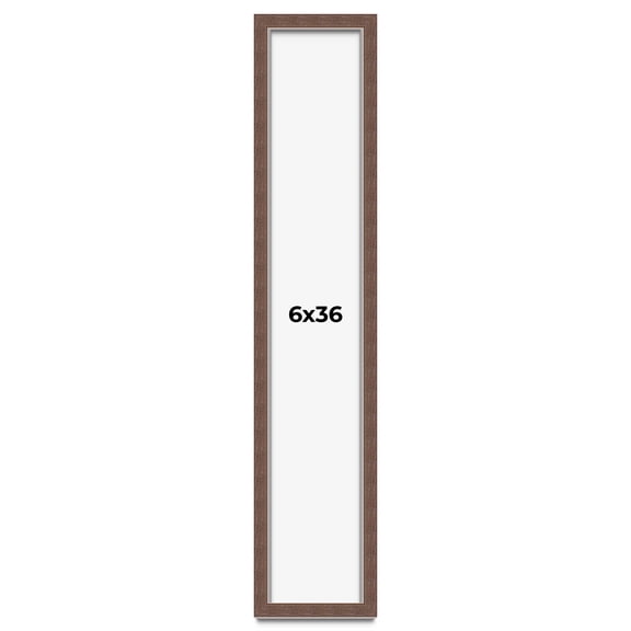 6x36 Shadow Box Frame Brown | 1.125 inches Deep Real Wood Rustic Shadowbox Display Frame | UV