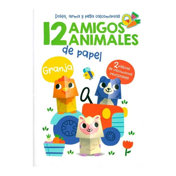 12 Amigos Animales de Papel la Granja Yoyo Books