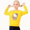 thumbnail image 5 of Hello Kitty 2/Uds niñas otoño algodón cálido moda dibujos animados niños suéter camisa de fondo cuello redondo top + conjunto de pantalones casuales, 5 of 5