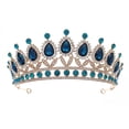 thumbnail image 1 of Bijoux de Mariage Haut de Gamme Luxe Léger Strass Rétro Demi-Cercle Couronne de Reine Accessoires pour Cheveux de Robe de Mariée Bijoux de Mariée, 1 of 7