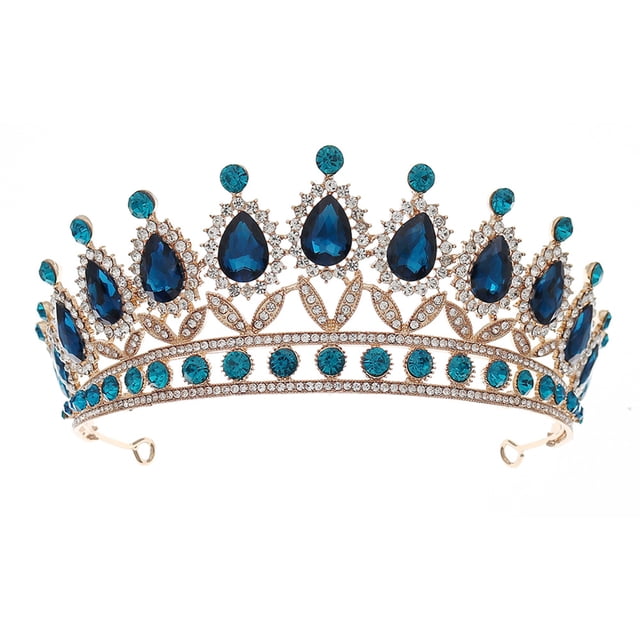 Bijoux de Mariage Haut de Gamme Luxe Léger Strass Rétro Demi-Cercle Couronne de Reine Accessoires pour Cheveux de Robe de Mariée Bijoux de Mariée
