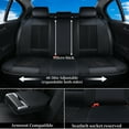 thumbnail image 3 of Coverado 5 Seats Breathable Black Seat Covers Set for Cars, Leather & Fabric Front and Back Auto Seat Protectors Full Set, Car Interior Universal Fit Most Sedans SUV Pickup Trucks, 3 of 7