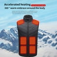 thumbnail image 3 of Heated Vests for Men Women Plus Size S-6XL Zip-Up USB Rechargeable Big and Tall Jackets & Coats Casual Thermal Puffer Vest with Pockets, 3 of 4