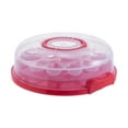 thumbnail image 3 of Cake Carrier with Lid Portable Cake Carrying Case for Doughnuts Party Fruits Red, 3 of 8
