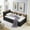 Black, variant on Resenkos Twin Size Upholstered Velvet Daybed with Storage Headboard, Wireless Charging, 2 Drawers & LED Lights, Black