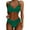 Dark Green, variant on Women 2PCS Bathing Suits Push Up Bikini Set Swimsuit Vintage Swimwear Pool Bathing Suit Honeymoon Cruise Trendy Wear
