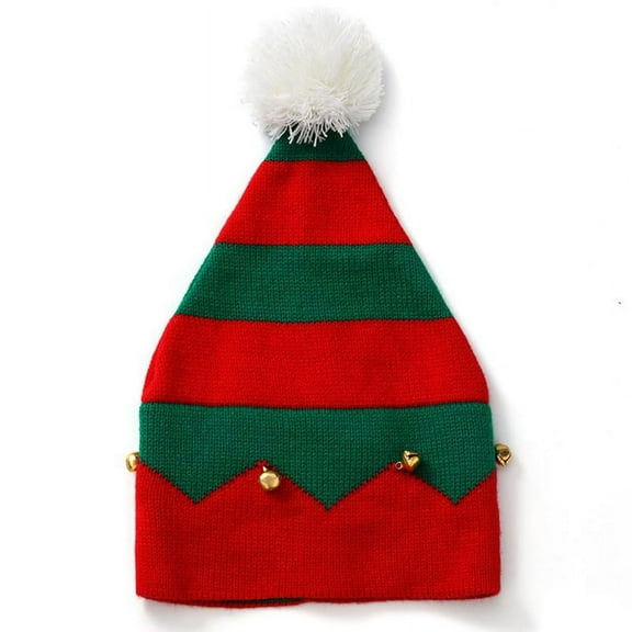 Christmas Elf Knitted Hat, Xmas Baby Beanie Knit Hat for Children 1-6Y