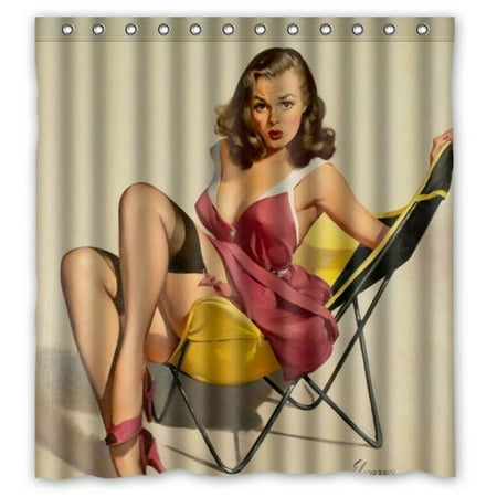 Ganma Amercan Y Pin Up Vintage Retro Body Art Work Canvas Ganma Amercan Y Pin Up Vintage Retro Body Art Work Canvas Painting Style Shower