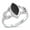Black Simulated Onyx, variant on CHOOSE YOUR COLOR Simulated Black Onyx Knot Open Ring .925 Sterling Silver Band CZ Female Size 6