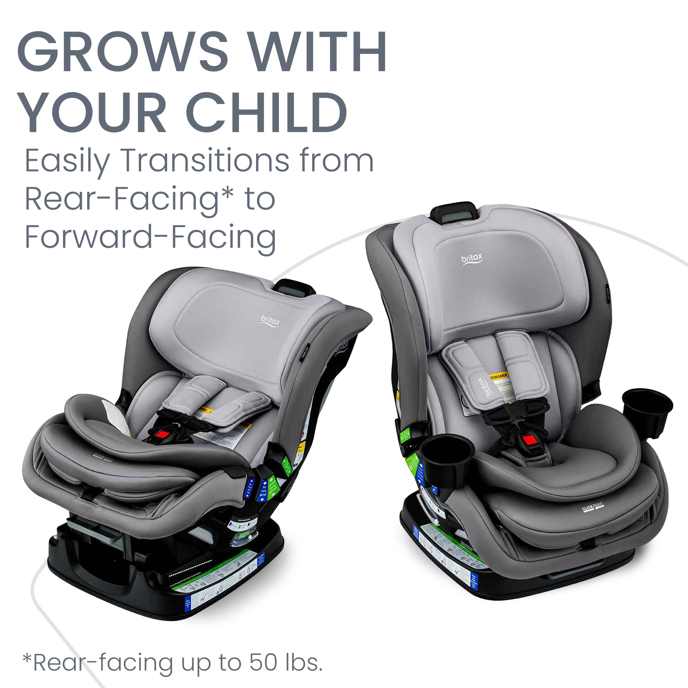 Britax Poplar Convertible Car Seat, Glacier Graphite