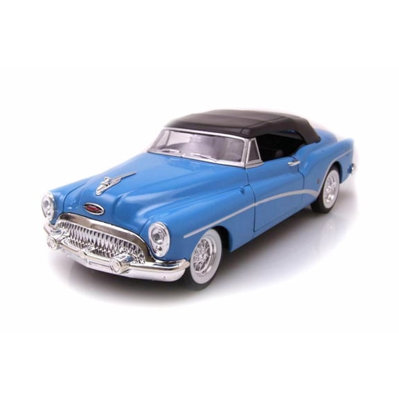 1953 Buick Skylark Closed Convertible, Blue - Welly 24027C/H/4D - 1/24 Scale Diecast Model Toy Car