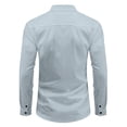thumbnail image 5 of AZoiNM Men's Printed Long Sleeve Casual Shirt Button Down Collar Thin Comfort Fit, 5 of 10