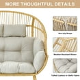 thumbnail image 4 of POCASSY Double Wicker Egg Chair with Cushion, 4 of 6
