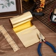 thumbnail image 4 of 1 m 39.4"x3.9" Gold Metal Sheets Brass High Hardness Strip Loose Electrical Repairs Carving Stamping Decorations Foil Sheet Roll for Jewelry Making Pendant DIY Crafts Projects, 4 of 9