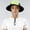 A-Green6, variant on Unisex Bucket Wide Brim Chin Strap Color Block Summer Sun Hat Breathable Outdoor Activities Headwear