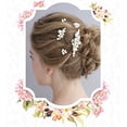 thumbnail image 2 of Peineta para el pelo de boda, accesorios para el cabello de novia con perlas doradas, accesorios para el cabello nupciales con perlas para mujeres y niñas, hechos a mano, 2 of 4