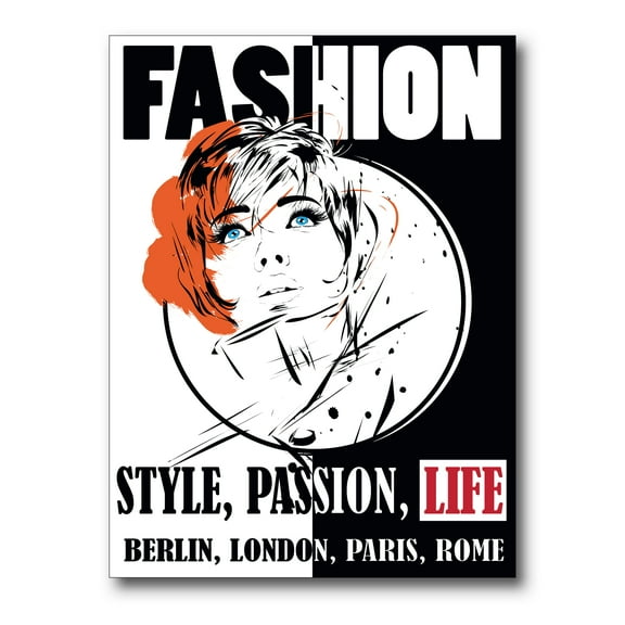 Designart ' Style Passion Life Fashion Woman IV ' Vintage Canvas Wall Art Print