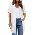 thumbnail image 1 of SHTXOZHI Cardigans for Women Short Sleeve Open Front Cardigan Casual Jacket with Pockets, 1 of 7