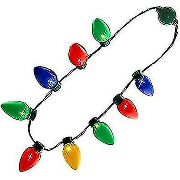 Led Light Up Flashing Bulb Christmas Holiday Necklace Holiday Party Favors With 6 Flashing Light Modes pack Of 1 Walmart