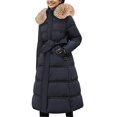 thumbnail image 1 of Gibobby Chamarra larga para mujer, Chamarra con capucha, talla grande(Negro,M), 1 of 4