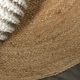thumbnail image 5 of JONATHAN Y ANSA 6' Round Area Rug, Soleil Jute Braided Circle - Natural, RNF103A-6R, 5 of 8