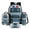 Cartoon Police Car, variant on Xixirimido Wolf Red Blue Fire Pattern 4Pcs Children Schoolbag Set Large Capacity Backpack with Lunch Box Pencil Pouch and Water Bottle Holder Bag for Teens Boys Girls Bookbag Set