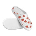 thumbnail image 3 of Fotbe Hand Drawn Watermelon Pattern Women's Fuzzy Curly Fur Memory Foam Loafer Slippers Indoor Outdoor Slippers Winter Home Shoes-37/38, 3 of 7