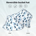 thumbnail image 5 of Daiia Penguin Winter Fun Pattern Bucket Hat - Trendy Cotton Sun Hat for Beach, Golf, Fishing - Fun Outdoor Vacation Boonie for Men and Women, 5 of 9