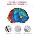 thumbnail image 3 of KLL Colorful Parrot Jungle Dream Pattern Shower Cap & Bath Cap for Women,Reversible Oversized Waterproof Shower Caps for all Hair Lengths,Elastic Reusable Bathing Hair Cap, 3 of 6
