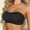 Black, variant on Strapless Wireless Bra for Women Scalloped Full Coverage Bandeau Comfortable Everyday Non-Wired Bra for Large Busts Unlined Bandeau for Natural Shape, Wireless Pull-On Bra